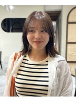 透明たっぷりオリーブベージュ/結べるボブ/顔タイプ診断
