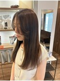 顔周りレイヤー　ストレートスタイル
