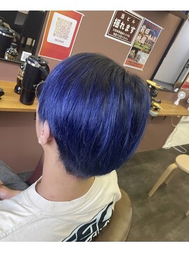 ブリックヘアー(BLICK Hair) メンズマッシュ　バレイヤージュ　ブルージュ
