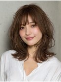★暗めカラーグランマッシュフェイスフレーミングデザインカラー