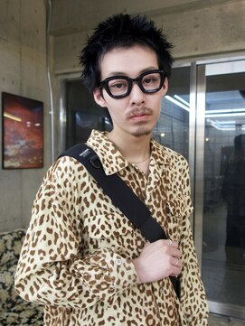 イェン(Yen.) スパイキーベリーショート チャコールグレー ピンパーマ