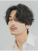 原宿センターパートシャドウルーズパーマフェザーショート
