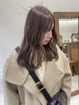 esu西梅田/髪質改善/韓国/ダブルカラー/イルミナカラー/顔周りカット【エス】&nbsp;ヘーゼルベージュ