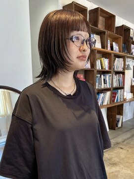 ヘアーアイストゥーレ(HAIR ICI TRE) フェイスレイヤーハッシュカットヘーゼルベージュブリーチなし