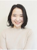 大人ナチュラル黒髪ボブ