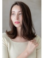 カバーヘア ブリス 大宮西口(COVER HAIR bliss)&nbsp;ハーブカラーxかきあげバングアシンメトリーくびれミディX大宮