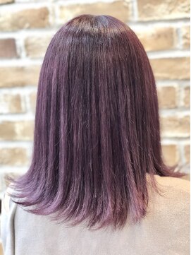 フルール たまプラーザ(Fleur) ピンクパープル×切りっぱなしボブ☆澤本大樹