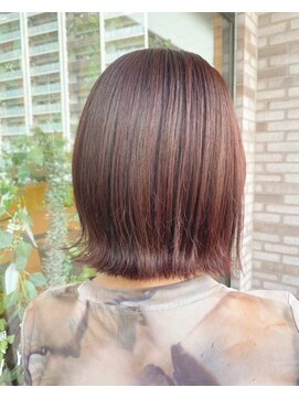 リールヘア 千早店(rire hair) 外ハネ×ピンクベージュ