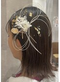 ヘアセット/セット/ヘアアレンジ/編み込み/成人式/結婚式/2次会