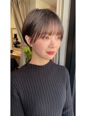 ショートボブパーマ20代30代40代イヤリングカラー大人可愛い