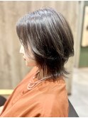 3Dハイライト×イルミナグレージュ×くびれロブ