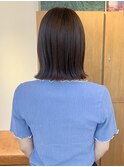 ミディアム/切りっぱなし/艶髪/暗髪/Aujua/ナチュラル1-3