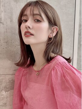 グランド(GRAND) 大人かわいいひし形ミディアムレイヤーｘココアブラウン