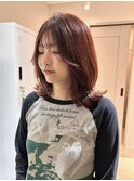 韓国ヘア/ミディアム/レイヤーカット/前髪カット