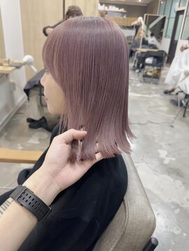 イェッカ パビル(YECCA pabil) ピンクグレー◎（ブリーチ1回）