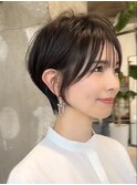 大人ショート/ひし形シルエット/前髪あり/30代・40代