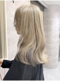ハイトーンカラーホワイトミルクティーベージュシルバーアッシュ
