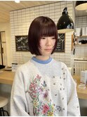 【藤沢】レイヤーボブ/ミニボブ/ワインレッド