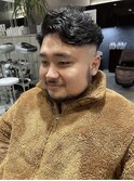 オールバックパーマ