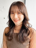 アグノス 青山(Agnos)&nbsp;暗めカラーフェイスフレーミング斜めバング愛されセミディ