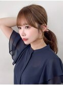 小顔シースルーぱっつん前髪顔まわりサイドバングもみあげ後れ毛