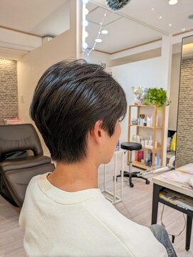 メンズ韓国風シースルーマッシュ/ハンサムショート