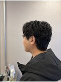 メンズカット、くびれショート×メンズパーマ