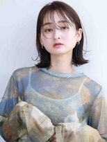 ムウ 難波(MOU)&nbsp;ショートボブ暗めカラーグランマッシュデザイン20代30代40代50代