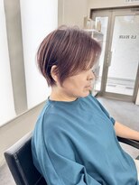 エルエスヘアー(LS HAIR) 【片山陽基】ラベンダーブラウンと流し前髪のショートヘア