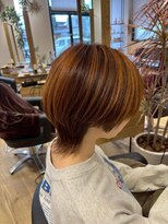 アンジュールリバティー(UN JOUR LIBERTY)&nbsp;ショートウルフ×オレンジブラウン