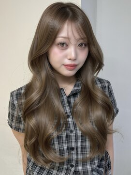 アイトーキョーエス 渋谷(AI TOKYO S) ブリーチなしダブルカラーヘーゼルベージュロングレイヤー透明感