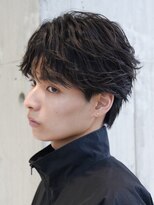 フィフス 大分(fifth)&nbsp;大分フェザーパーマメンズカットラウンドマッシュセンターパート
