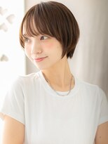 カバーヘア ブリス 北浦和(COVER HAIR bliss)&nbsp;ミルクブラウン大人ガーリー小顔丸みショートマッシュ20代30代X