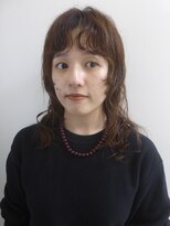 ブルートマト(BLUE TOMATO) こなれ感レイヤーパーマ茶髪×顔まわりレイヤー/ミディウルフ