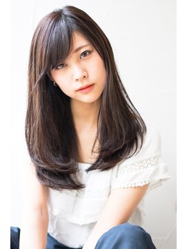 アッシュ 祐天寺店(Ash) 目の上流し前髪のゆるふわロング