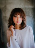 大人フェミニン×小顔ミディ