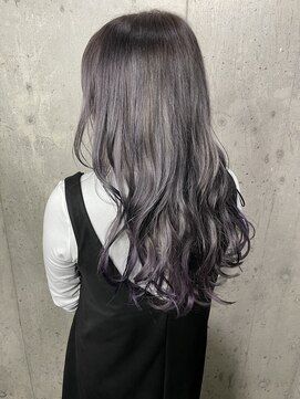 サロンドミルク 原宿(salon de MiLK) ディープグレージュ×毛先ラベンダー