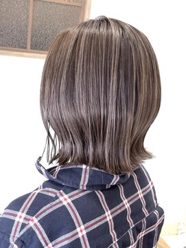 クアトログランシュ ひたちなか店(QUATRO×GranCieux) ナチュラルバレイヤージュ×ナチュラルベージュ