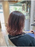 REAL SALON WORK~バレーヤージュ×チェリーレッド