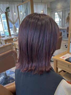 ラボヌールヘアー 宇都宮店(La Bonheur hair) 外はねボブ×ピンクブラウン♪【宇都宮駅/インナーカラー】