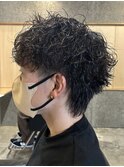 メンズマッシュパーマツイストスパイラルパーマ波巻きパーマ
