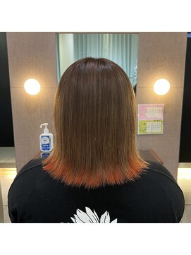 ヘアーウィーヴ 佐倉店(hair Weve) インナーカラー＊ビビットオレンジ