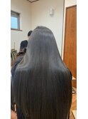オリーブグレージュ&高濃度水素カラー&パウダートリートメント
