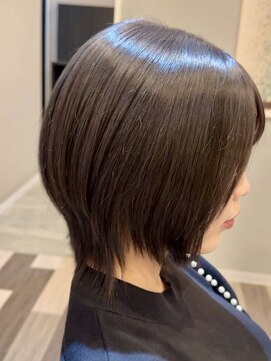 ランソ 新宿(RUNSO) くびれヘア×アプリコットオレンジ×夏×ハイライトカラー