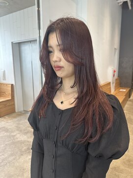 ジュエム(jouerm) ボブレイヤーカットミディアムヘア韓国ヘア前髪顔まわりカット