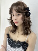 メゾンアクア 表参道(Maison ACQUA)&nbsp;☆ブリーチなしダブルカラー オリーブ オリーブベージュ ボブ