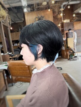 ロルド シェリ(Rold Cheri) 【山本智文】インナーカラーブルーショートカット