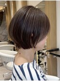 表参道酸性ストレートパーマ艶髪ショート梅雨対策グレージュ40代