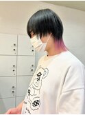 メンズ/ウルフ/裾カラー/ピンク