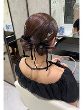 ルミュドゥプレシャス(LEMIEUX de precious)&nbsp;ツインお団子×金箔ベロアリボン